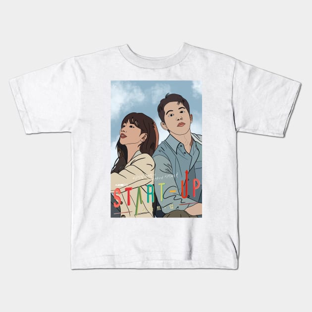 Start-Up-Kdrama pop art poster Kids T-Shirt by SturgesC